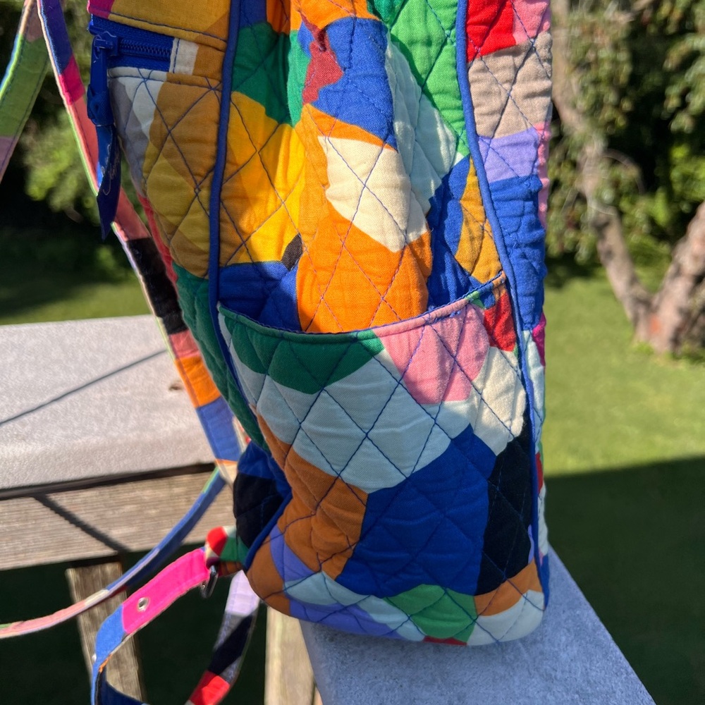 Multicolor Patchwork Quilted Backpack - image 4